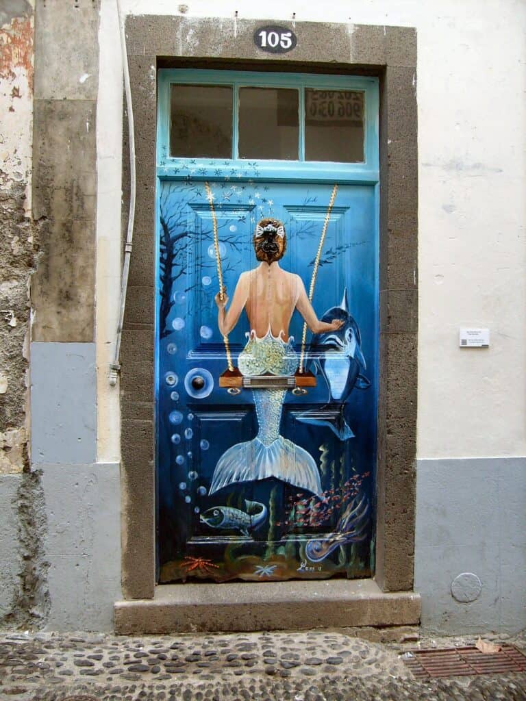 Madeira - Portugal - Funchal - Santa Maria Door BLUE
