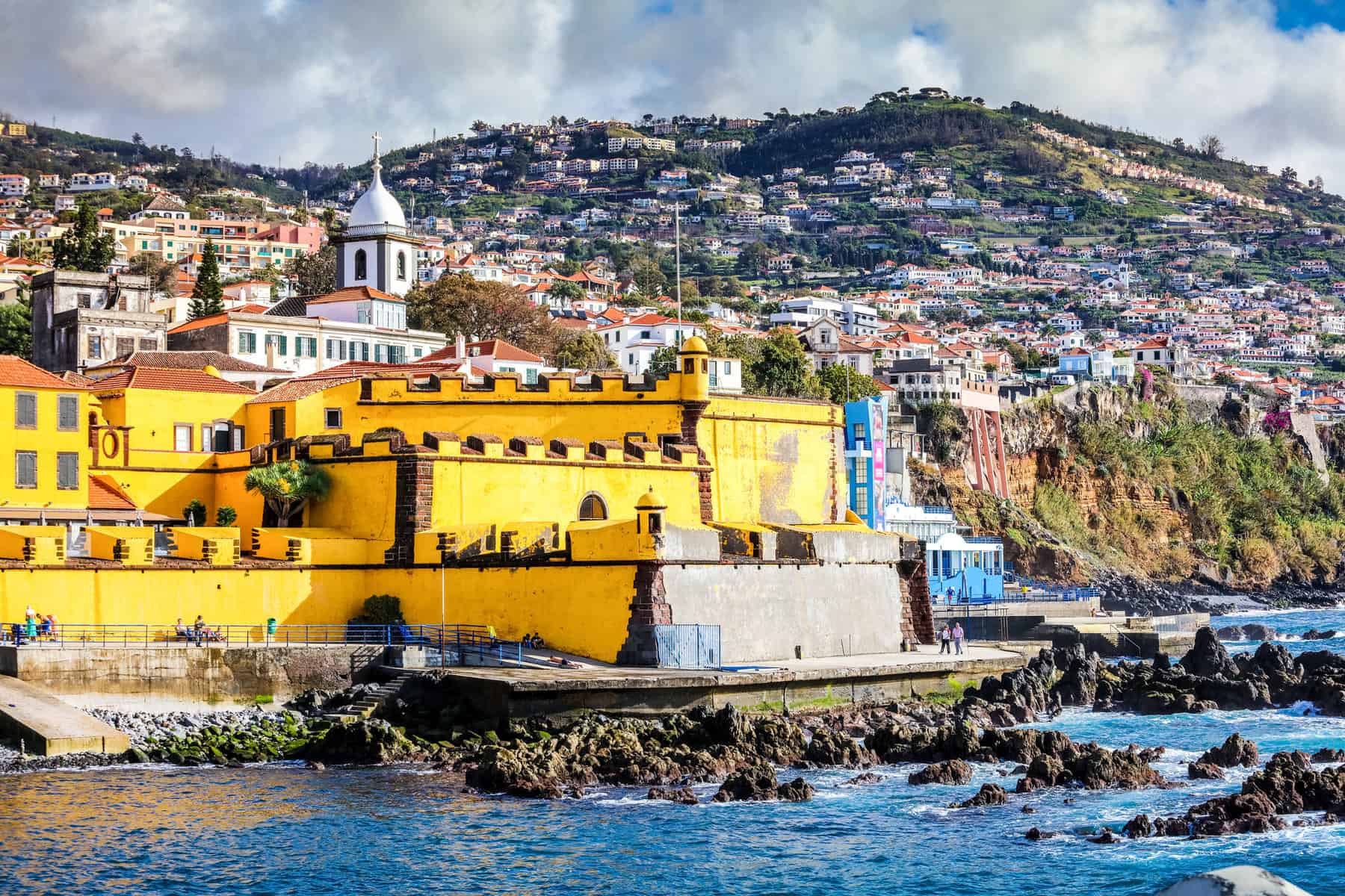 Old castle in Funchal, capital city of Madeira, Portugal