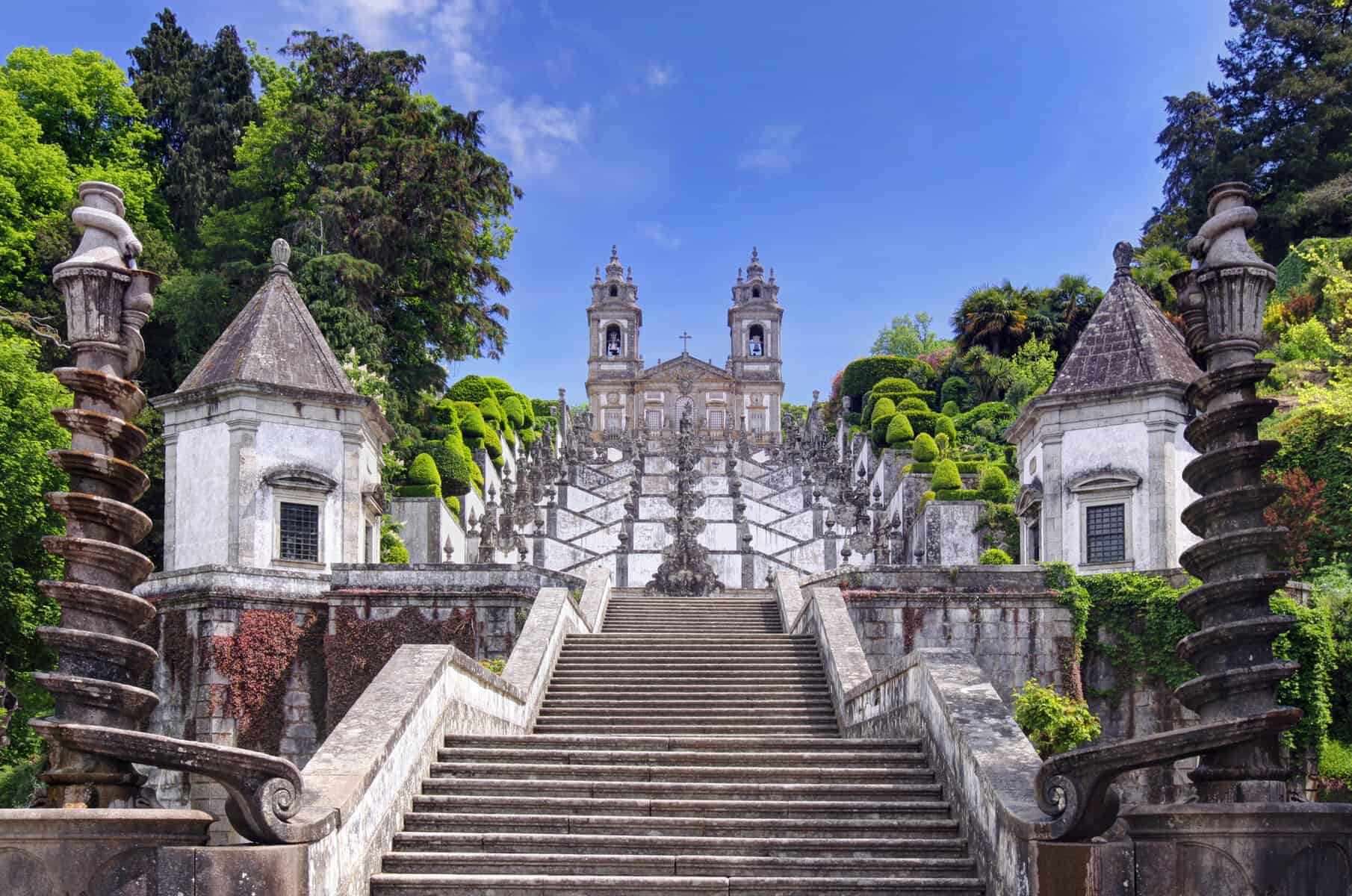 Braga - Portugal - Bom Jesus do Monte stairs GREEN