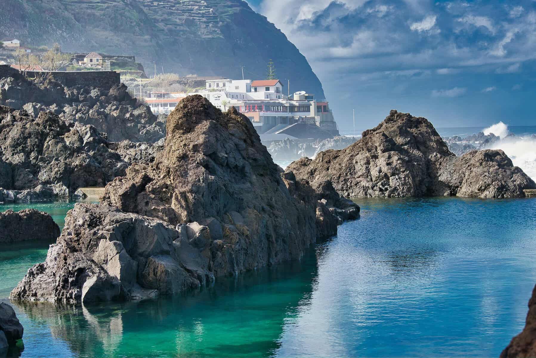 Madeira, Portugal Porto Moniz natural pools and cliffs